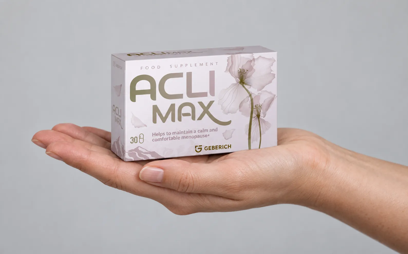 Aclimax — Verpackung in der Hand
