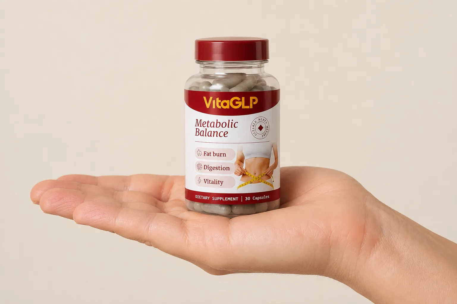 VitaGLP — Verpackung in der Hand