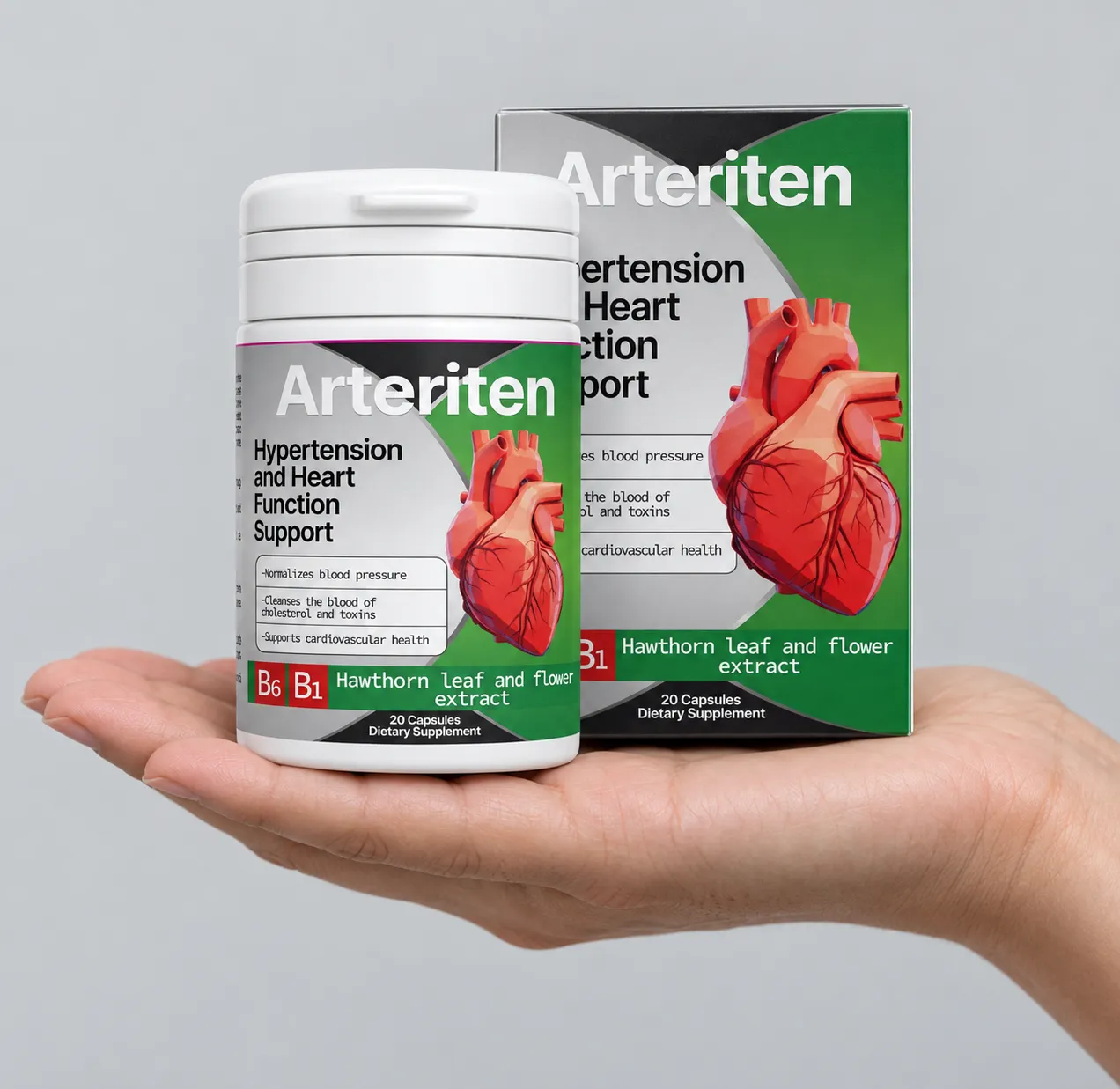 Arteriten — Verpackung in der Hand