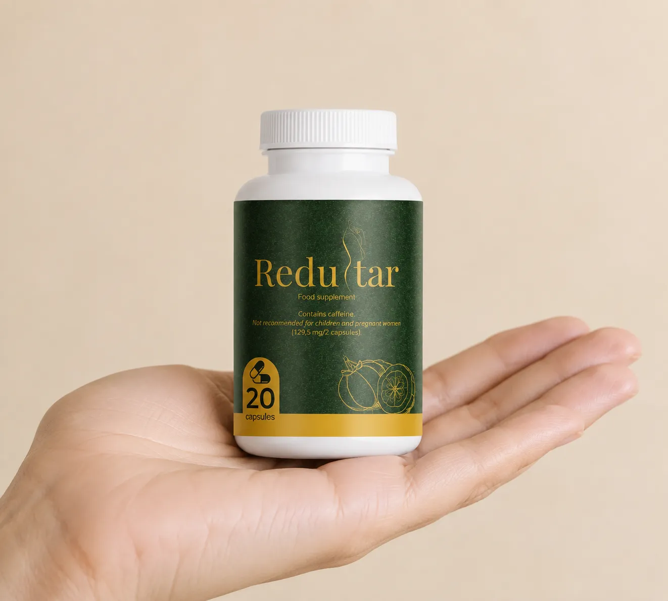 Redustar — Verpackung in der Hand