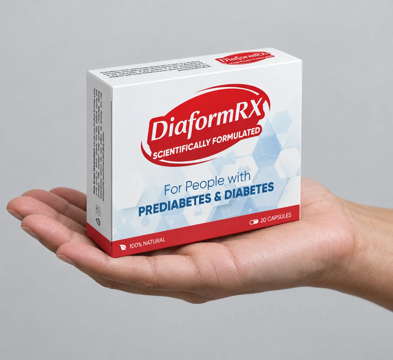 DiaformRX — Verpackung in der Hand