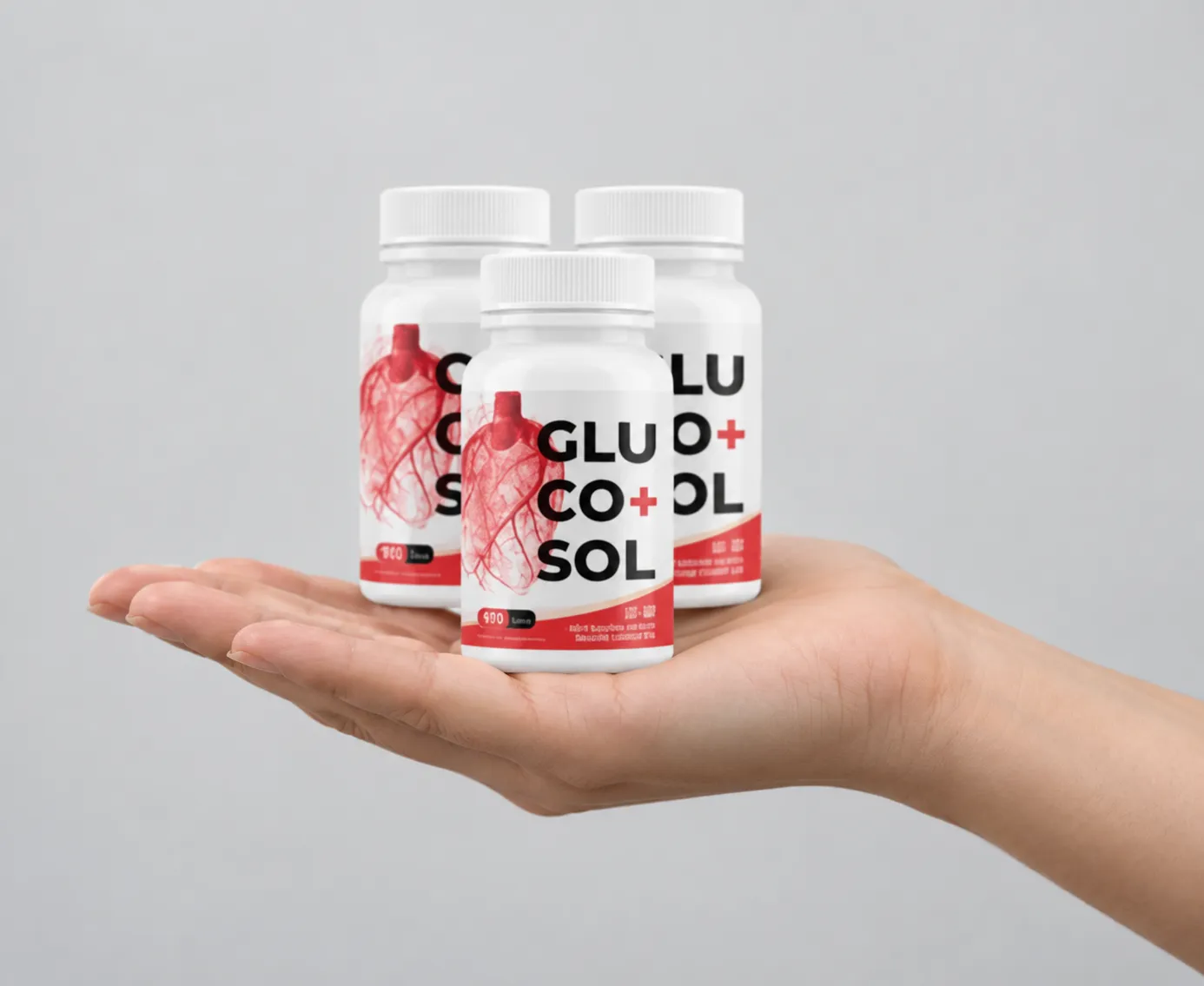 Glucosol — Verpackung in der Hand