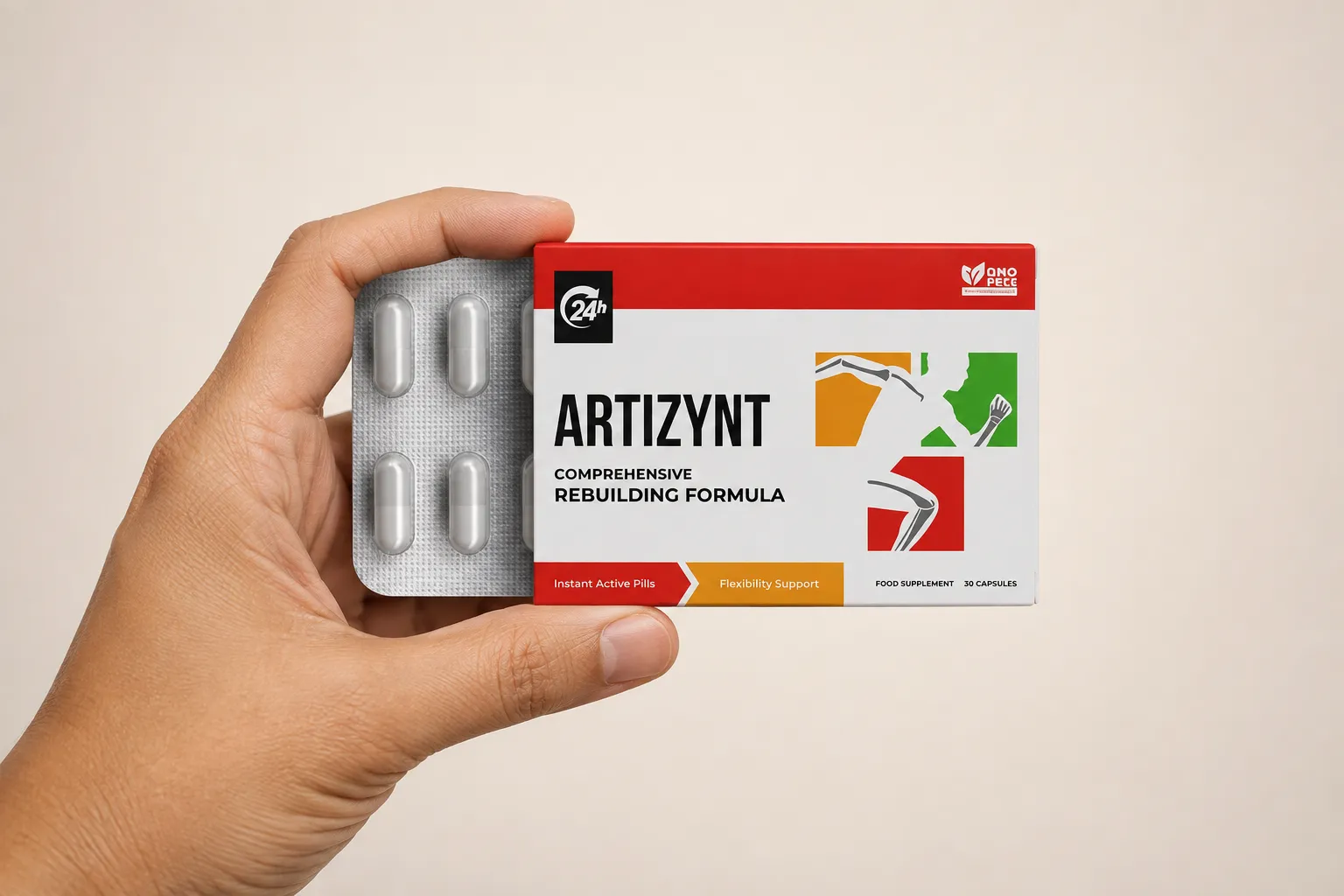 ArtiZynt Capsules — Verpackung in der Hand