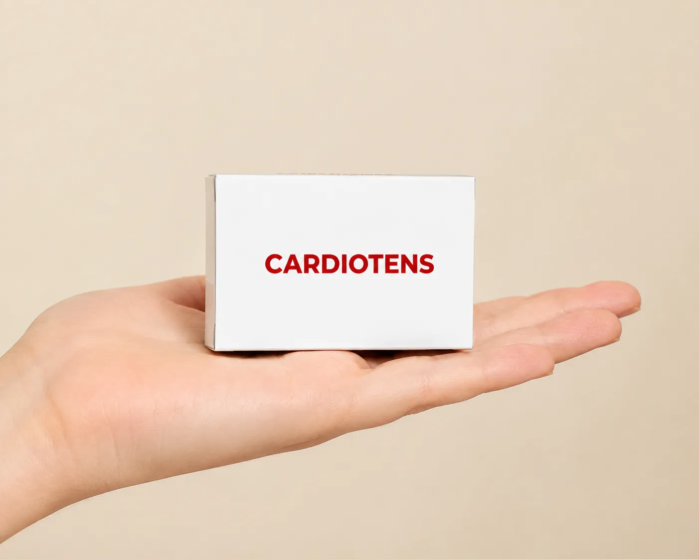 Cardiotens Plus High price — Verpackung in der Hand
