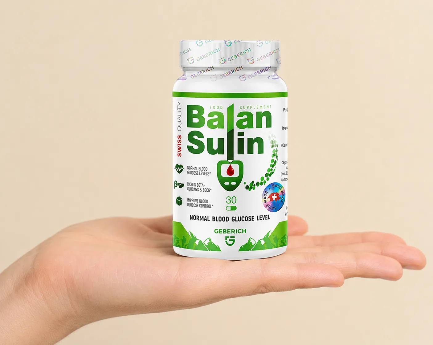 Balansulin — Verpackung in der Hand