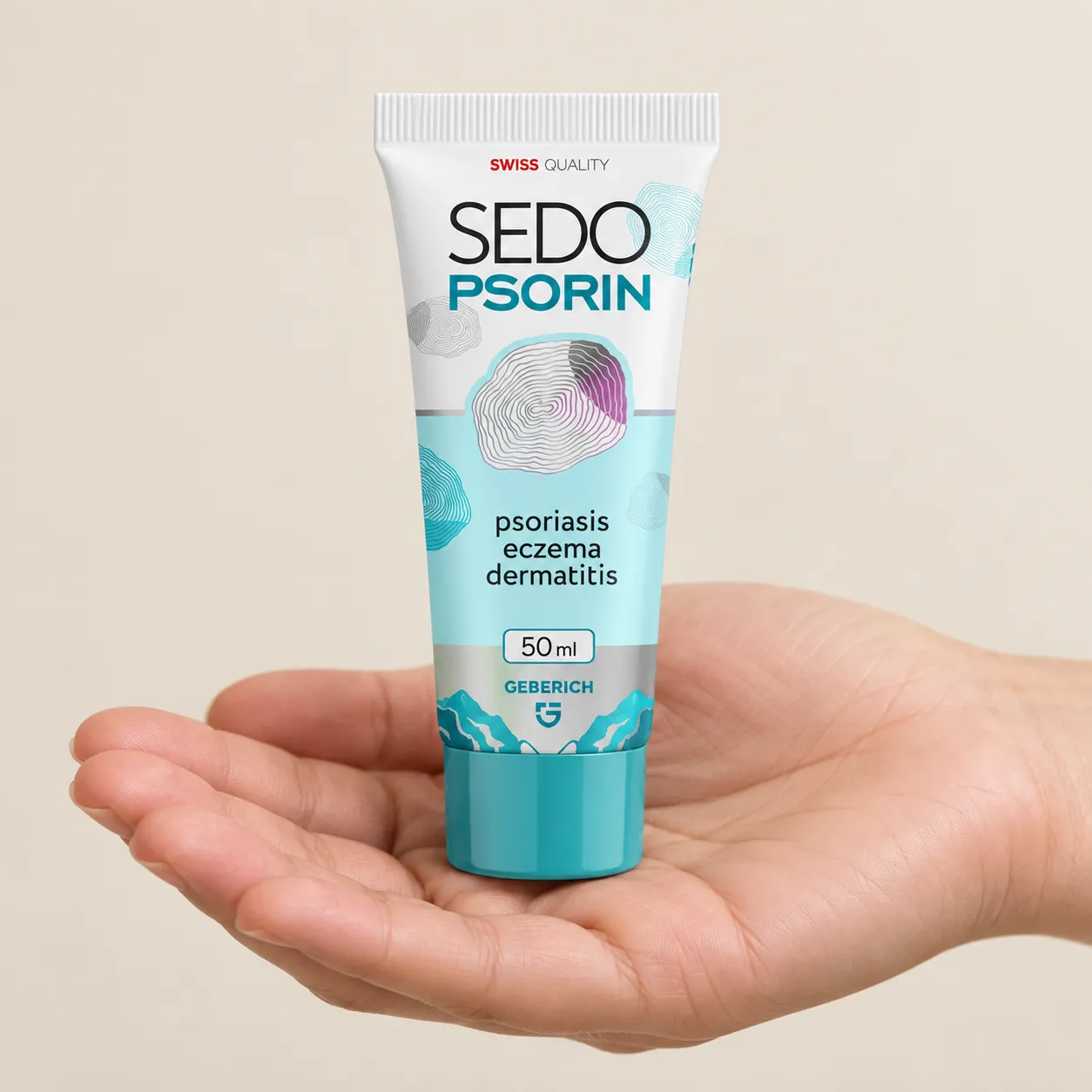 Sedopsorin — Verpackung in der Hand
