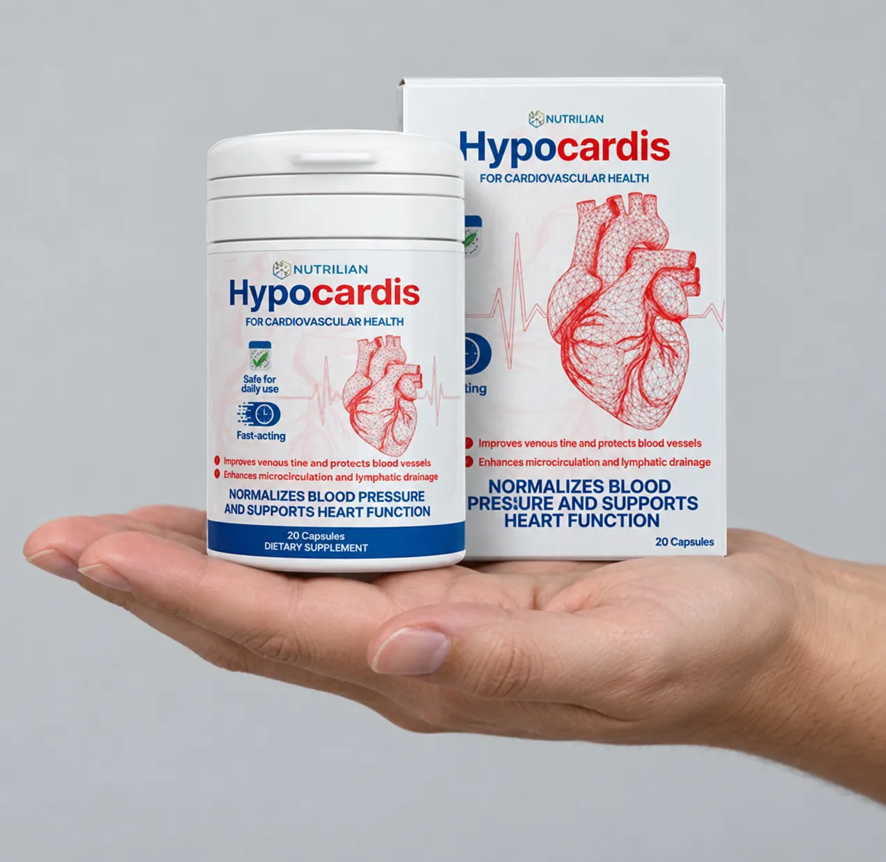 Hypocardis — Verpackung in der Hand