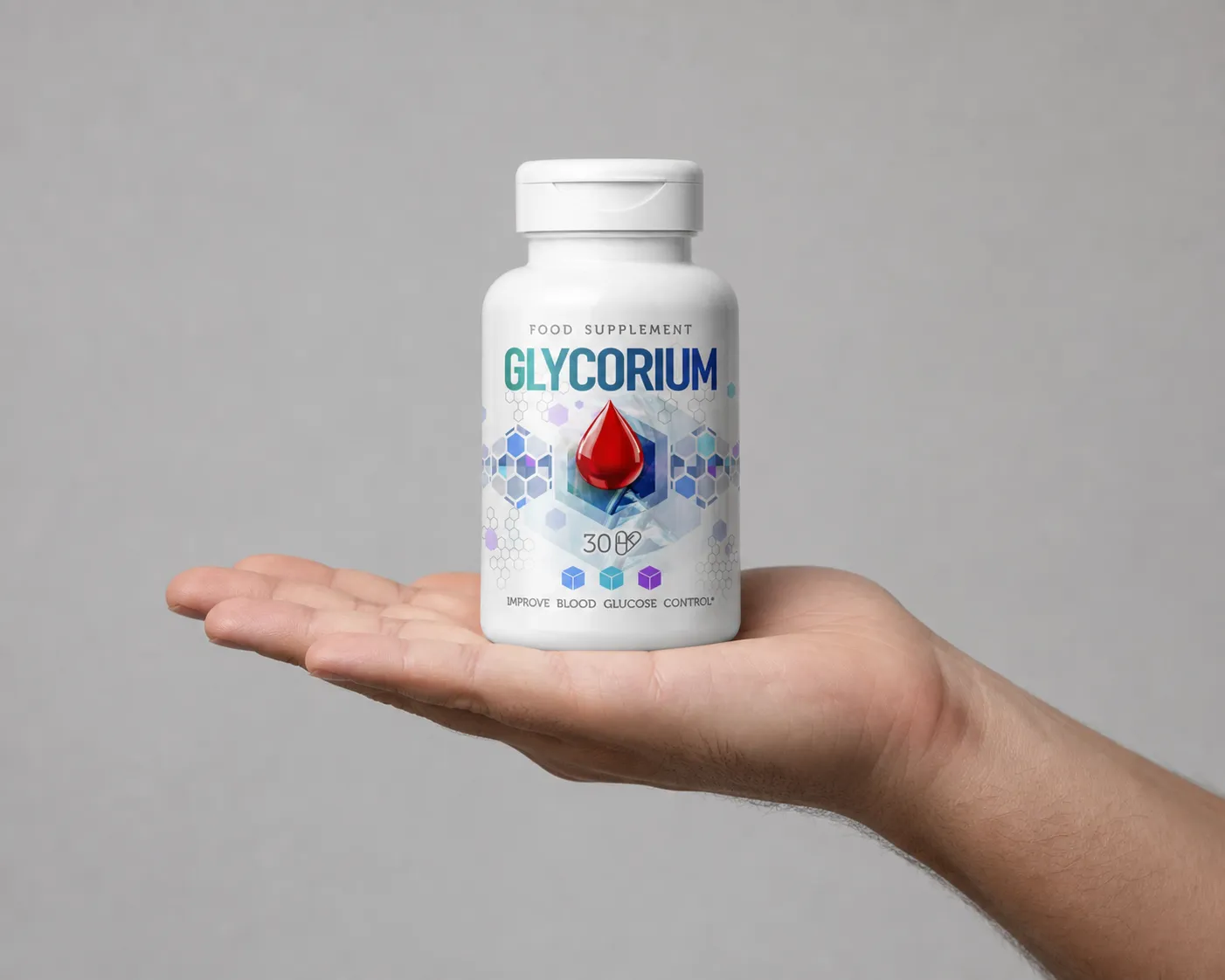 Glycorium — Verpackung in der Hand