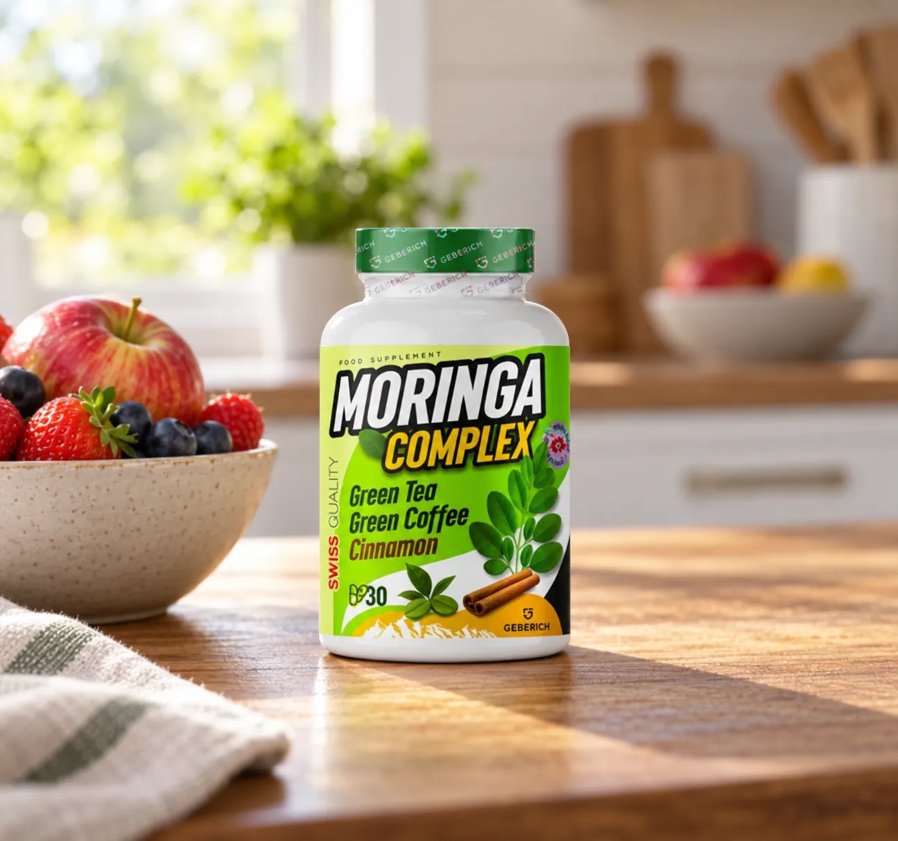 Moringa Complex — Verpackung im Alltag