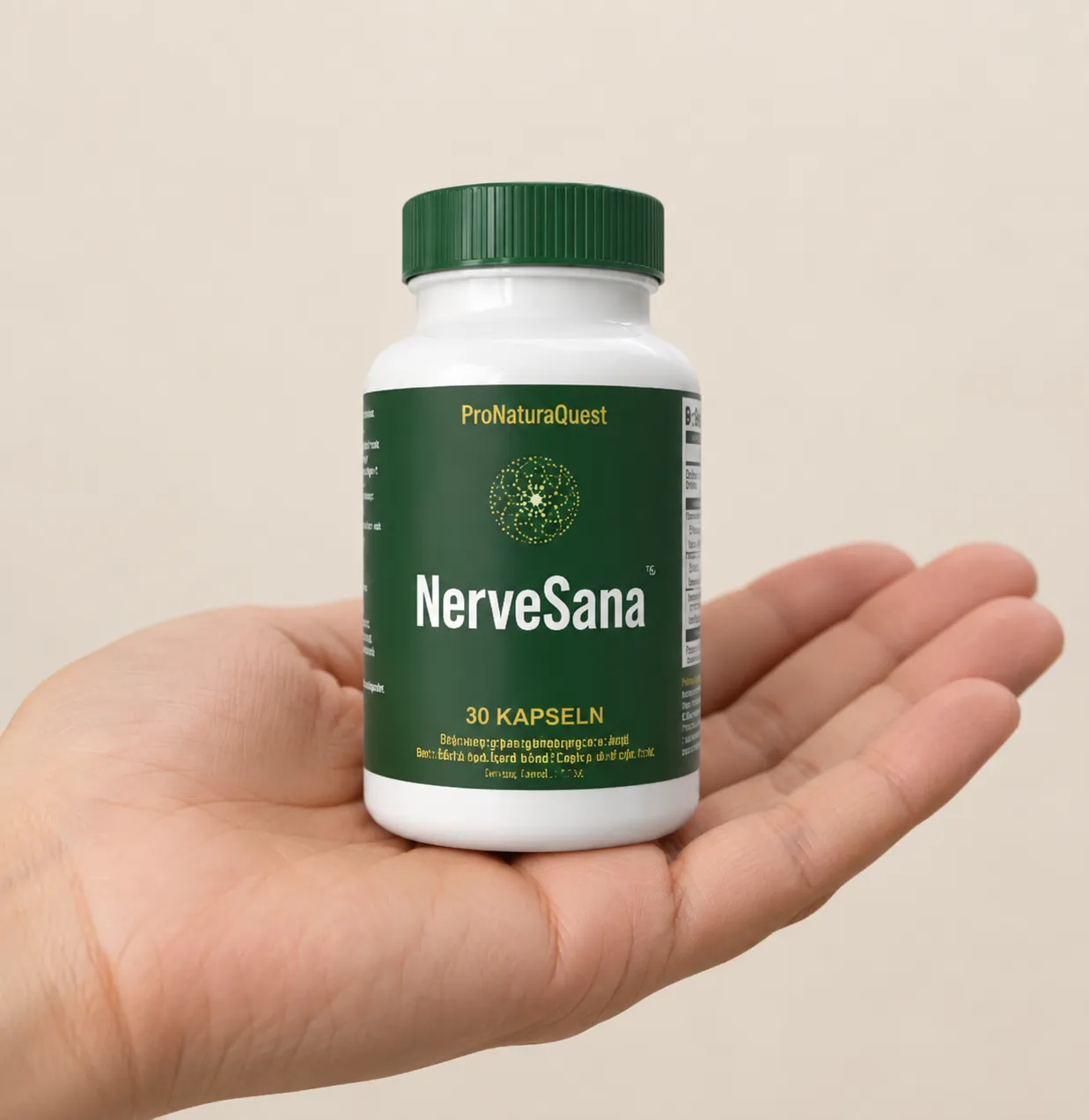 NerveSana — Verpackung in der Hand