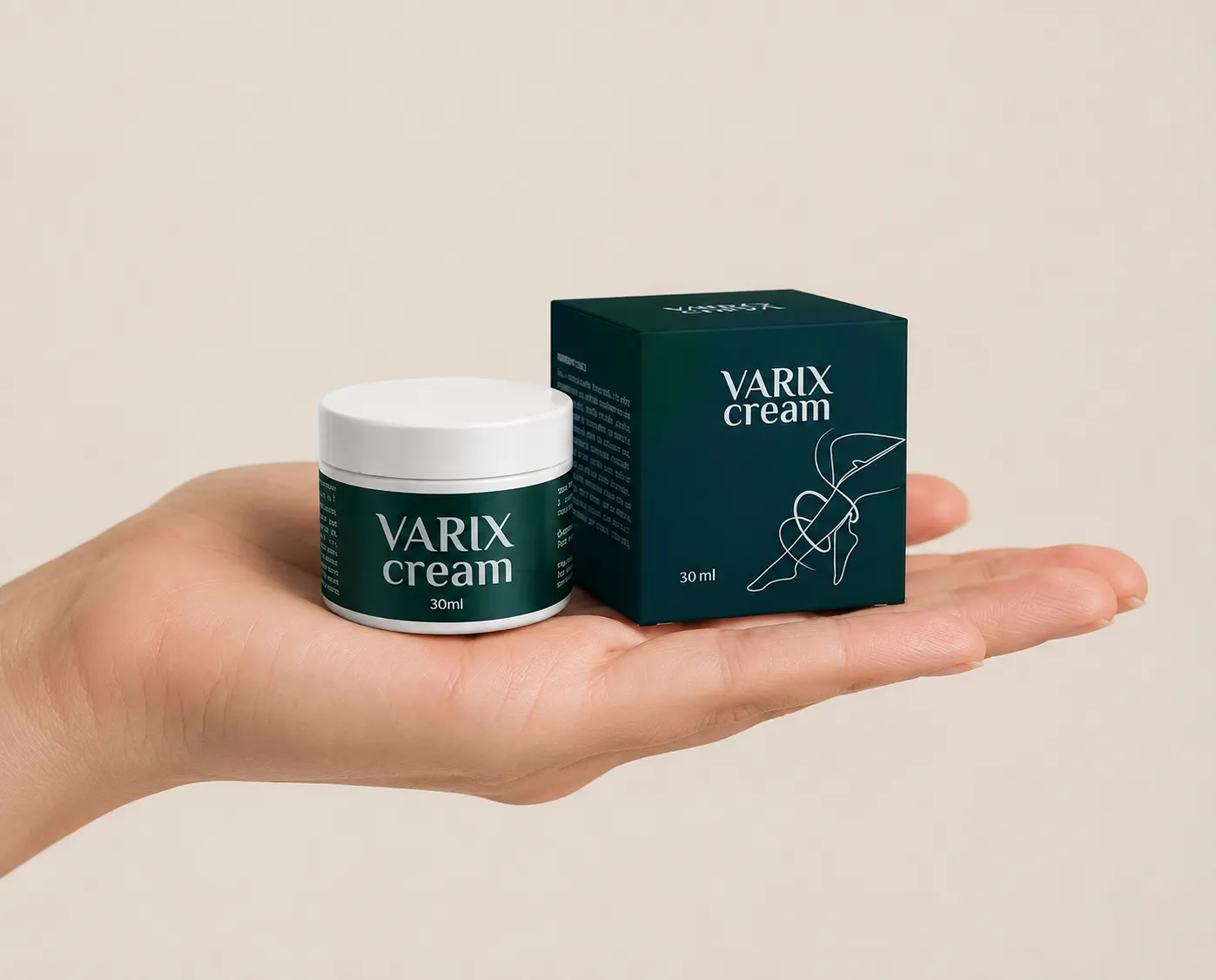 Varix cream lp — Verpackung in der Hand