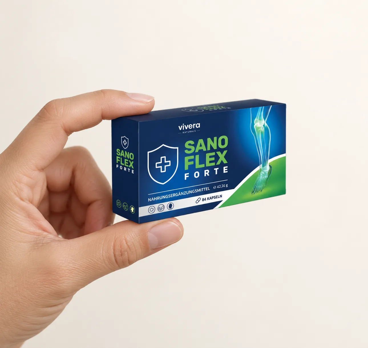 SANOFLEX — Verpackung in der Hand