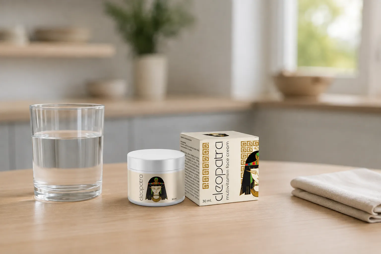 Cleopatra cream — Verpackung im Alltag