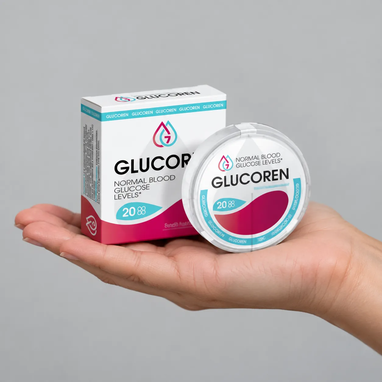 Glucoren 49 EUR — Verpackung in der Hand