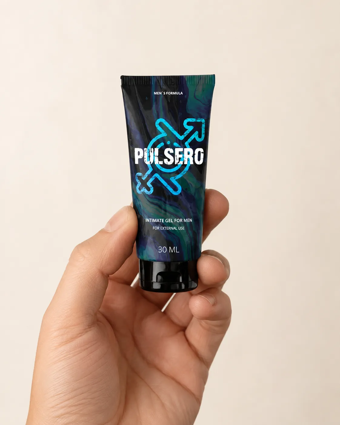 Pulsero gel — Verpackung in der Hand