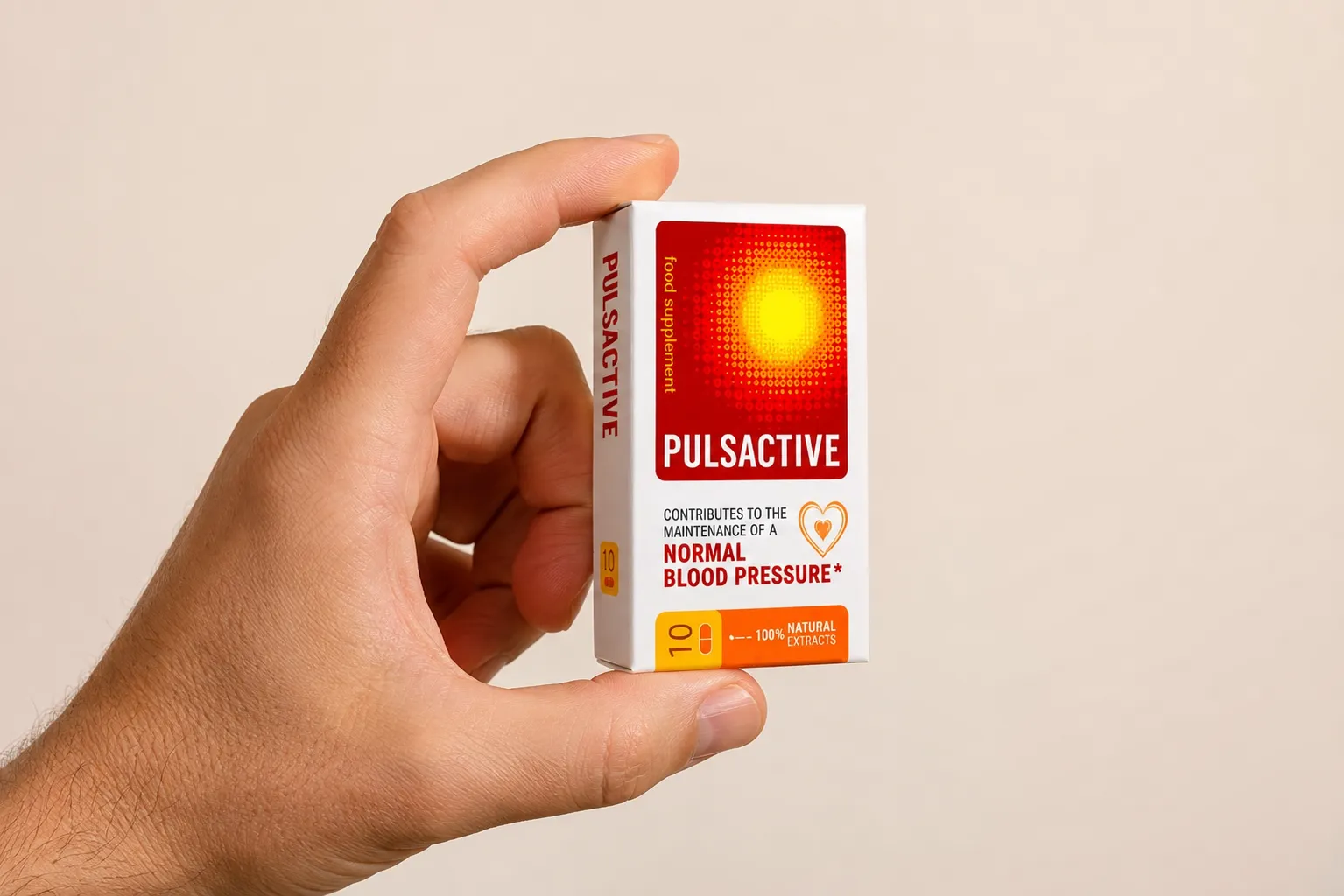 Pulsactive — Verpackung in der Hand
