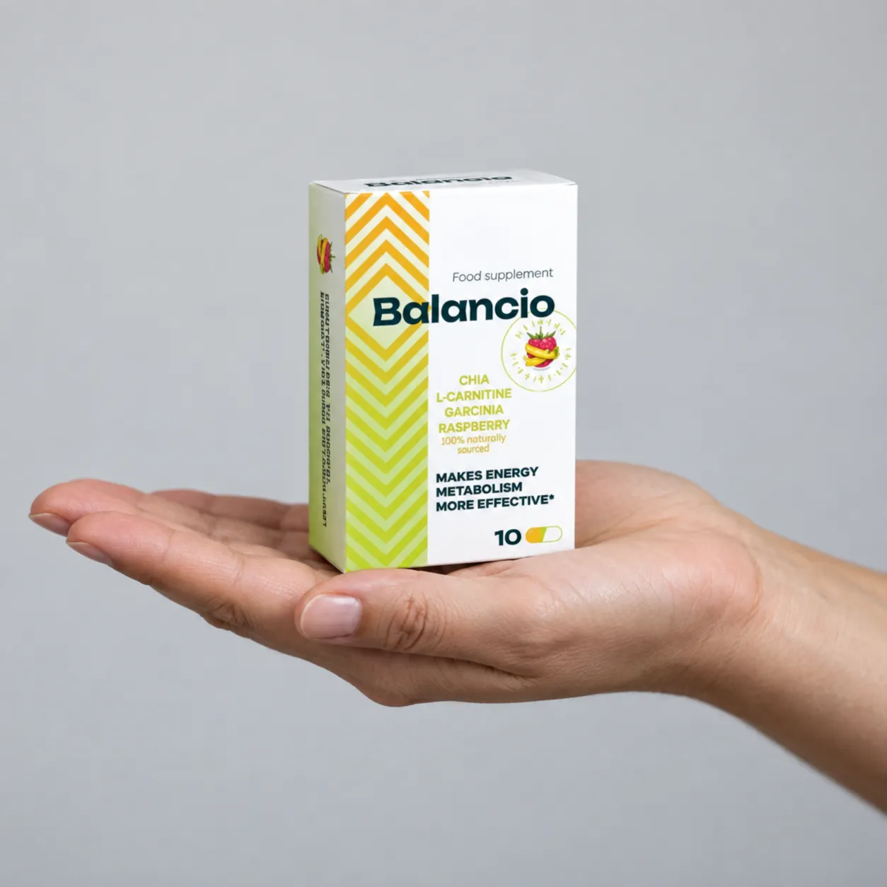 Balancio — Verpackung in der Hand