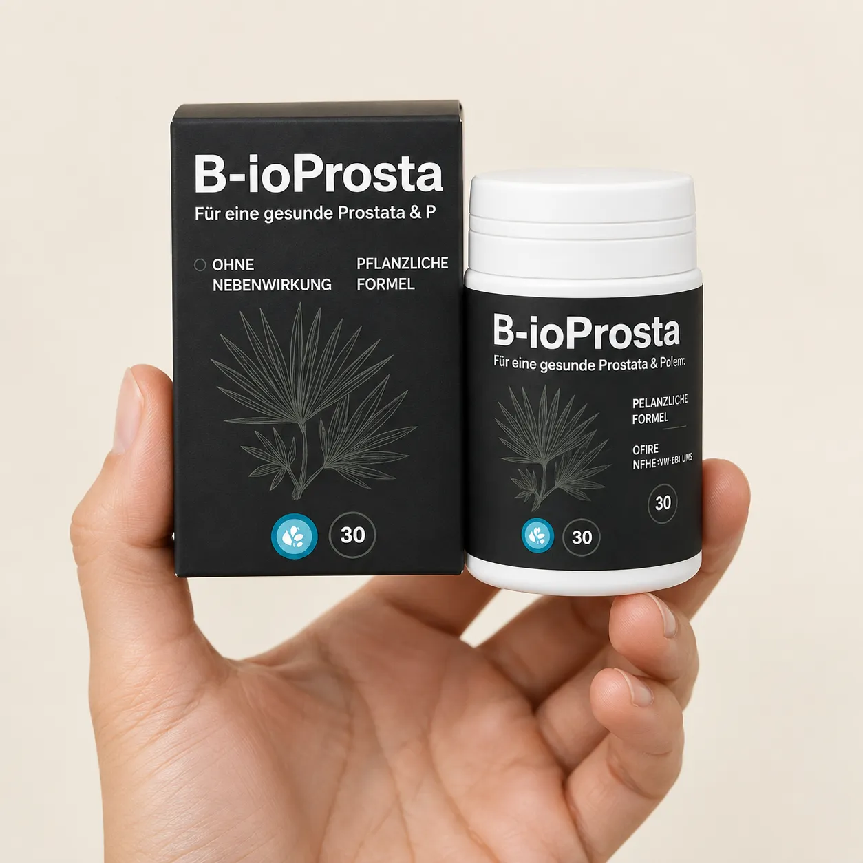 Bio-Prosta — Verpackung in der Hand