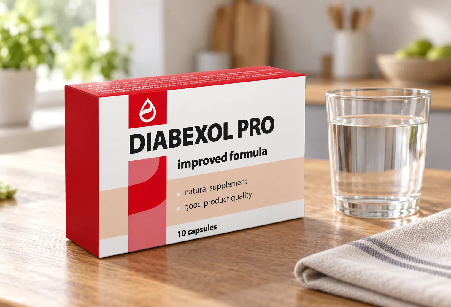 Diabexol Pro — Verpackung im Alltag