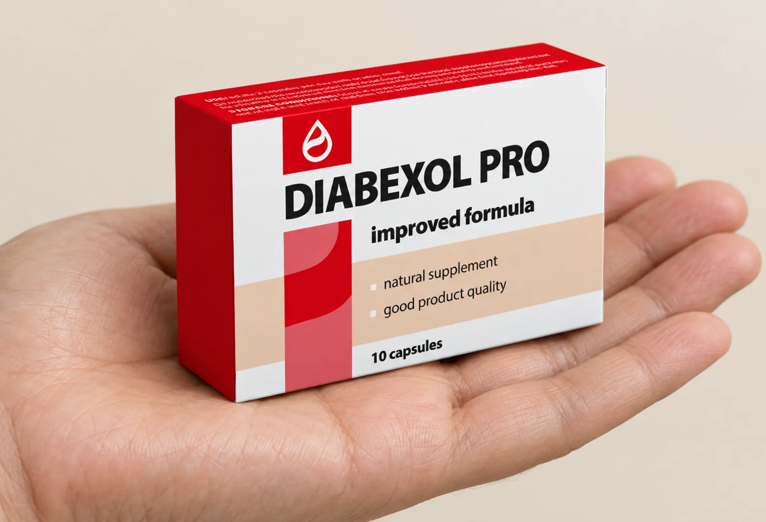Diabexol Pro — Verpackung in der Hand